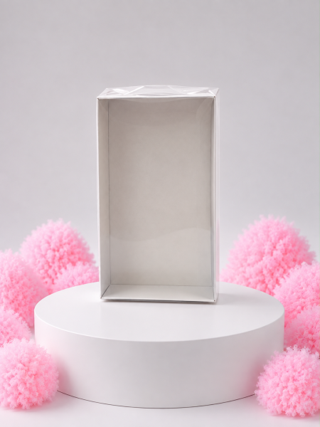 קופסת קרטון עם מכסה שקוף – 3×15×9 ס״מ – 10 יחידות